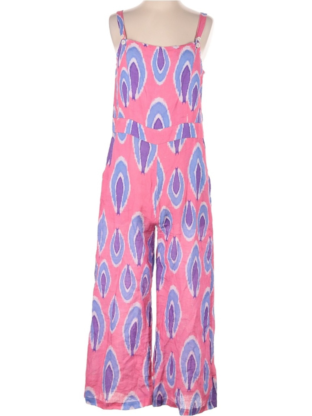Pink & Purple Patterned Wide-Leg Jumpsuit